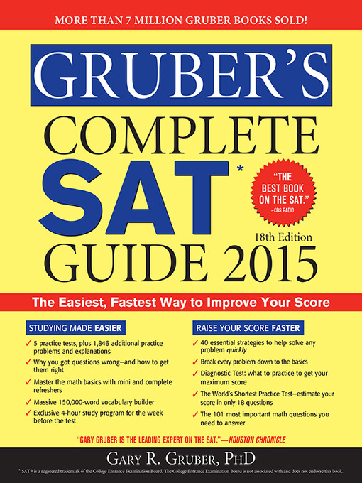 Title details for Gruber's Complete SAT Guide 2015 by Dr. Gary R. Gruber - Available